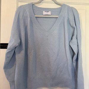 Old Navy Women's Sky Blue V-Neck Sweater